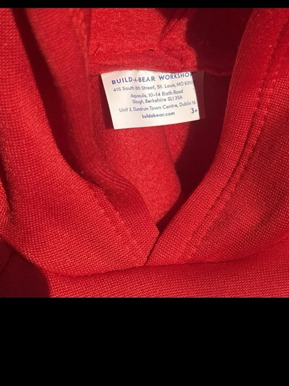 Red HUGS fleece Build-A-Bear hoodie And Red Canvas High Tops